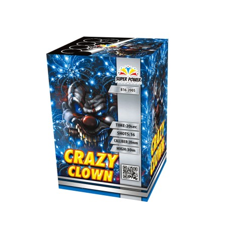 Wyrzutnia Fajerwerków CRAZY CLOWN 16 strzałów kaliber 20 mm Super Power b16-2005.jpg