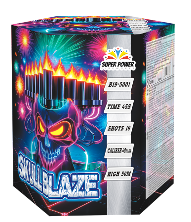 Wyrzutnia fajerwerków 19 Super Power B19-5001 Skull Blaze.png