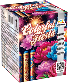 Wyrzutnia COLORFUL FIESTA 16 strzałów z fontanną