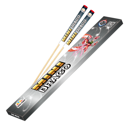 MINI DRACO - zestaw rakiet 10 szt. Fajerweki Pirosklep