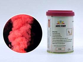 Świeca dymna włoska  VULCAN - różowy