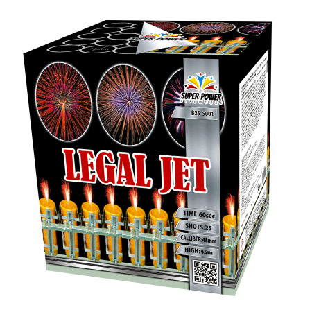 Wyrzutnia fajerwerków LEGAL JET na Sylwestra
Super Power b25-5001 Legal Jet 3d.png